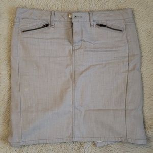 Hip silver jean skirt